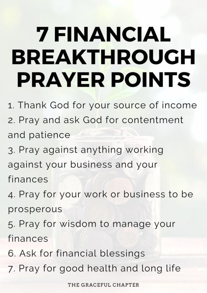 Powerful 7 Financial Breakthrough Prayer Points